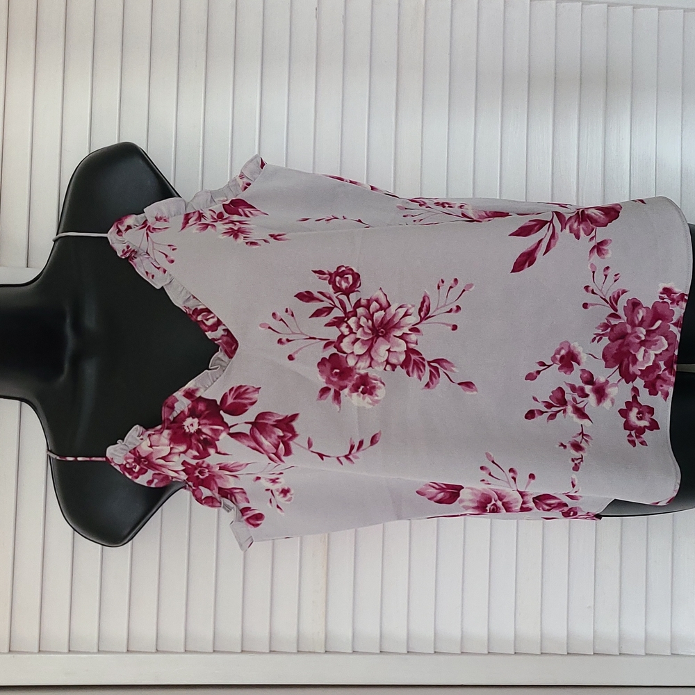 Express purple floral tank top